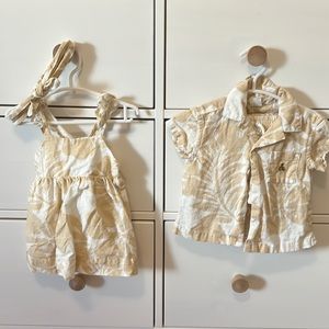 Baby Gap Matching Twin Hawaiian Outfit 3-6M